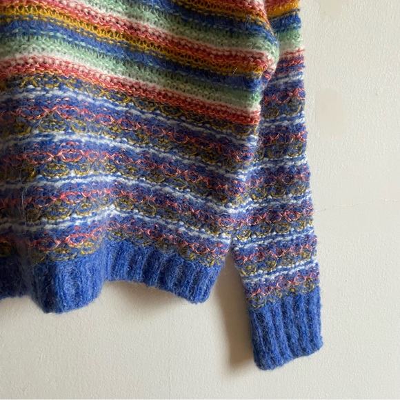 Leandra Medine x Mango wool blend colourful striped sweater - Picture 4 of 11